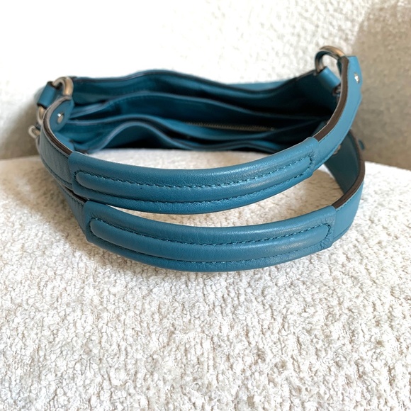 COACH Campbell Vintage Blue Leather Hobo Shoulder Y2K Bag - Picture 15 of 16